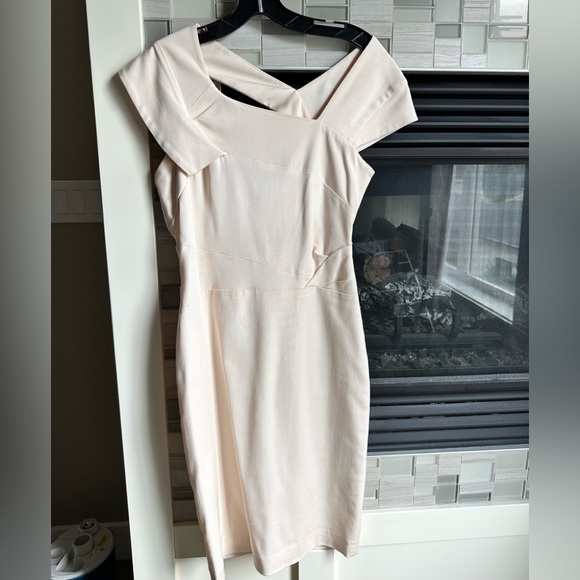 REISS blush light pink dress with cutouts - Picture 2 of 4